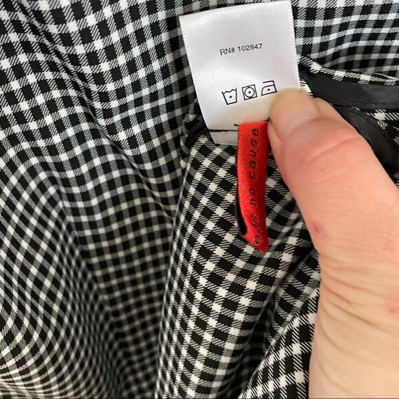 Zoza by Walking Co. Black and White Herringbone Tank Polyamide Dress, 10 - Picture 15 of 16